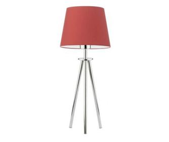 Bergen Króm Piros Fém Asztali Lámpa 50x20 cm