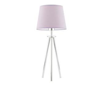 Bergen metalna stolna lampa, brušeni čelik, svijetlo ljubičasta, 50x20 cm