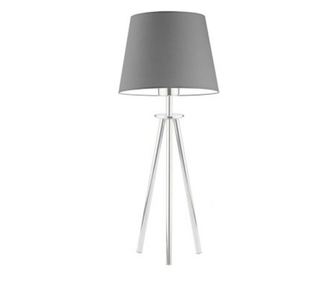 Bergen Fém Asztali Lámpa Csiszolt Acél Szürke 50x20 cm