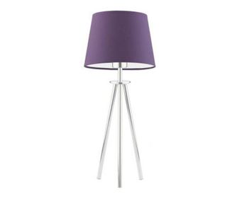 Metalna stolna svjetiljka Bergen brušeni čelik ljubičasta 50x20 cm