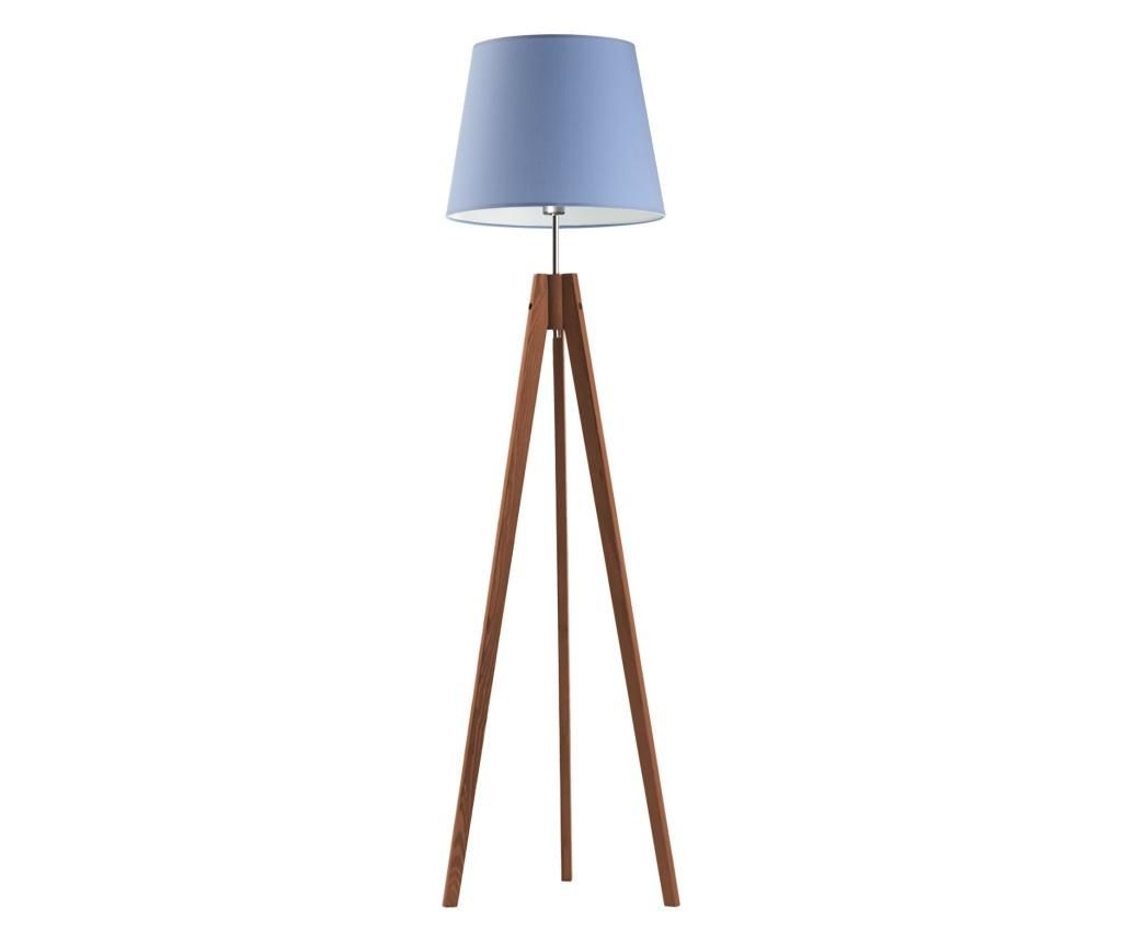 Ξύλινο Επιτραπέζιο Φωτιστικό Δαπέδου Aruba MAHOGANY BLUE 149x38 εκ.