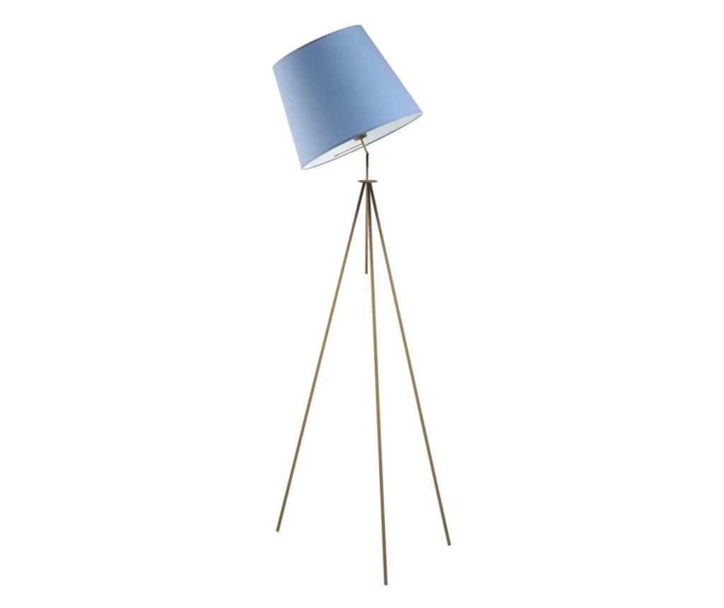 Oslo Metal Floor Lamp Antique (Old) Gold Blue 155x50 cm