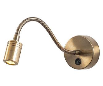 Aplica de perete Tatum, corp din metal, maro vintage, 38x8x15 cm