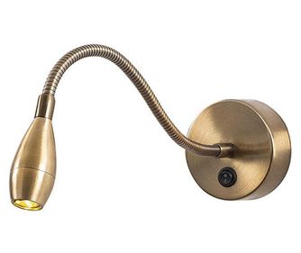 Aplica de perete Tatum, corp din metal, maro vintage, 38x8x15 cm