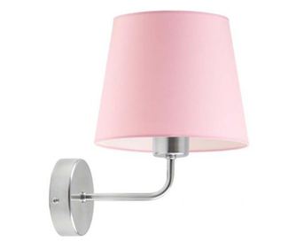 Zidna lampa RIMINI brušeni čelik svijetlo ružičasta 26x25 cm