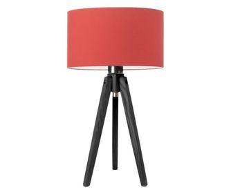 Drvena stolna lampa Saba Ash Gray Red 48x30 cm