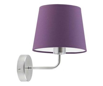 Zidna lampa RIMINI brušeni čelik ljubičasta 26x25 cm