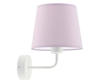 RIMINI Zidna svjetiljka Bijela Svijetlo ljubičasta 26x25 cm