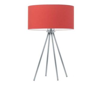 Kovinska namizna svetilka SIERRA srebrno rdeča 50x30 cm