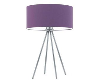 SIERRA metalna stolna lampa srebrno ljubičasta 50x30 cm