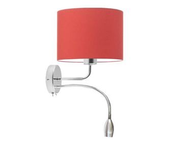 CAPRI stenska svetilka krom rdeča 25x25 cm