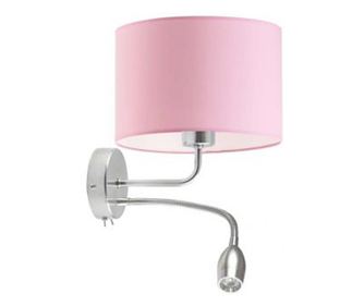 Zidna lampa CAPRI brušeni čelik svijetlo ružičasta 25x25 cm