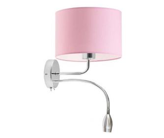 CAPRI stenska svetilka kromirana svetlo roza 25x25 cm