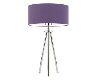 Metalna stolna lampa Alta krom ljubičasta 50x30 cm