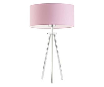 Metalna stolna lampa Alta brušeni čelik svijetlo ružičasta 50x30 cm