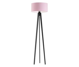 Drvena Podna Lampa Miami Eben Svijetlo Roza 148x40 cm