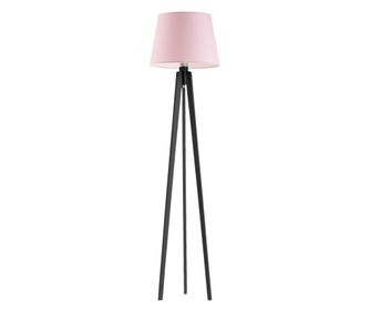 Drvena Podna Lampa Curacao Heban Svijetlo Roza 158x 37 cm