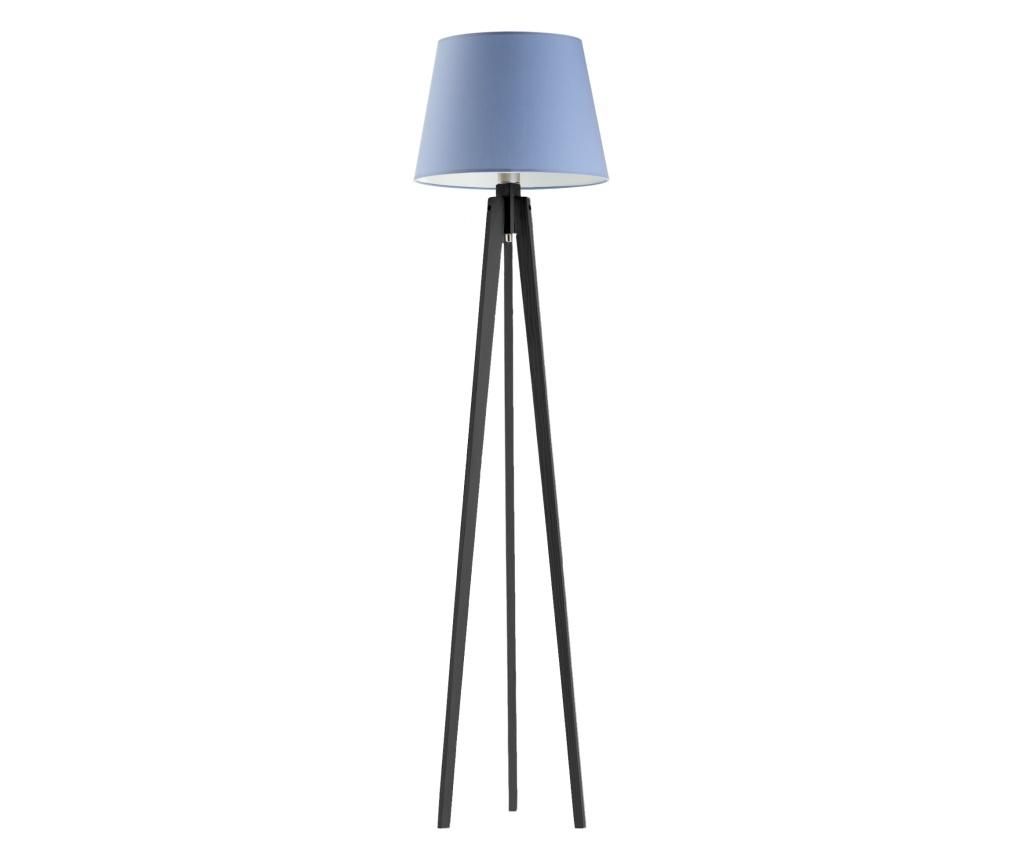 Ξύλινο Επιτραπέζιο Φωτιστικό Curacao Έβενος Μπλε 158x37 εκ.