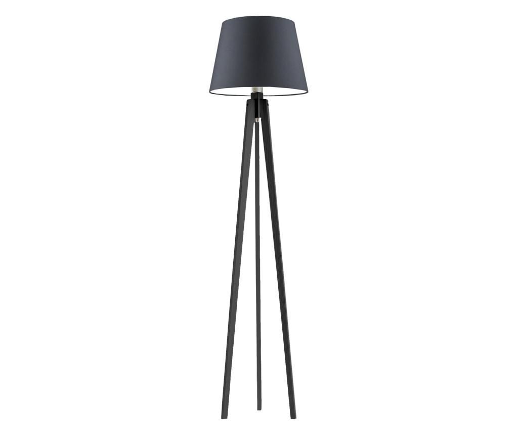 Επιδαπέδιο Φωτιστικό Curacao Ebony Black Ξύλινο 158x37 εκ.