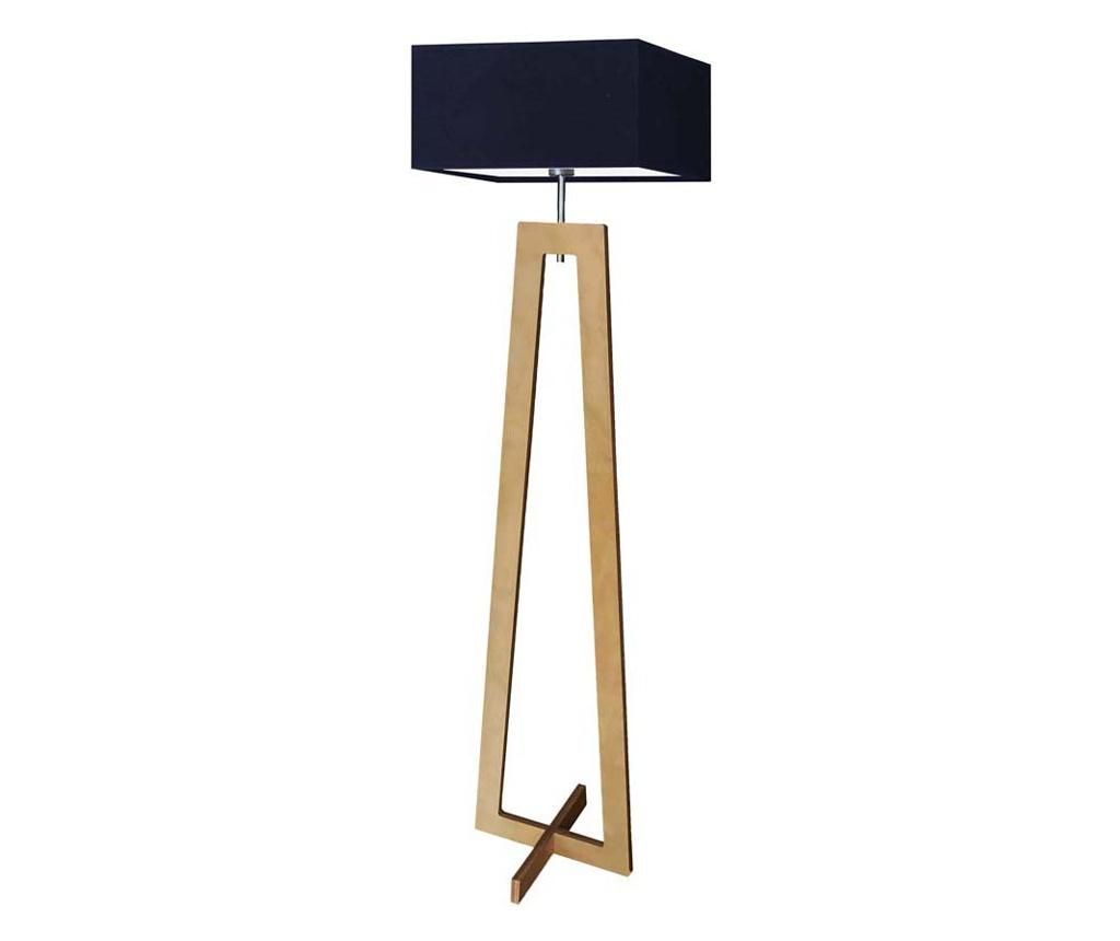 Wooden Floor Lamp Jawa Dark Oak Blue 138x40 cm