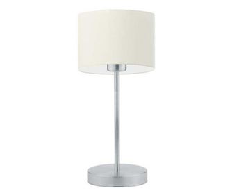 NICEA Metalna Stolna Lampa Srebrna Ekru 39.5x17.5 cm