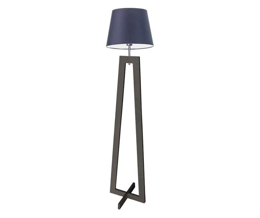 Lesena talna svetilka Kos Ebony temno modra 160x37 cm