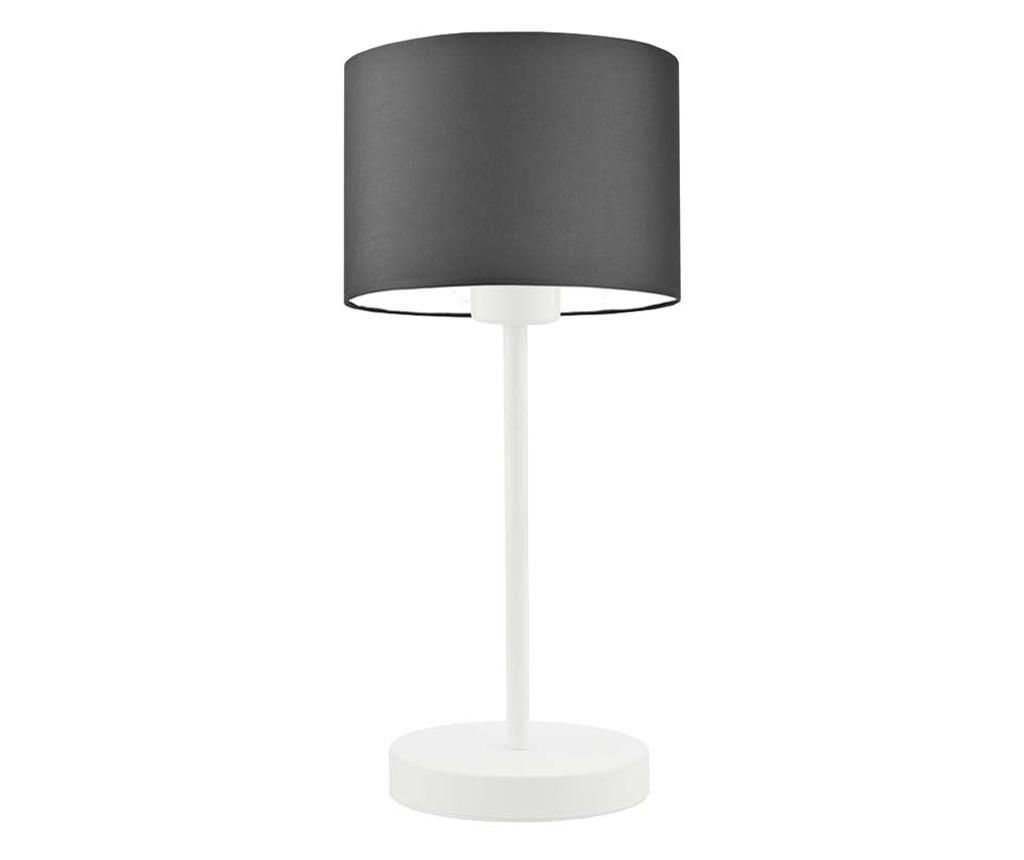 NICEA fém asztali lámpa, fehér-grafit, 39,5x17,5 cm