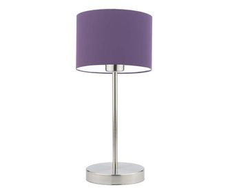 "Metalna Stolna Lampa NICEA Brušeni Čelik Ljubičasta 39,5x 17,5 cm"