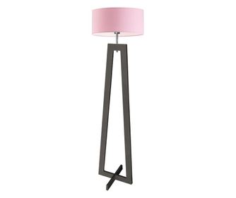 Drvena Podna Lampa Bali Ebanovina Svijetlo Ružičasta 148x40 cm
