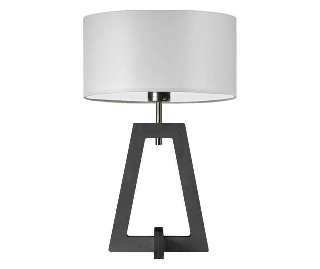 Lesena namizna svetilka Clio pepelnato siva svetlo siva 47x30 cm