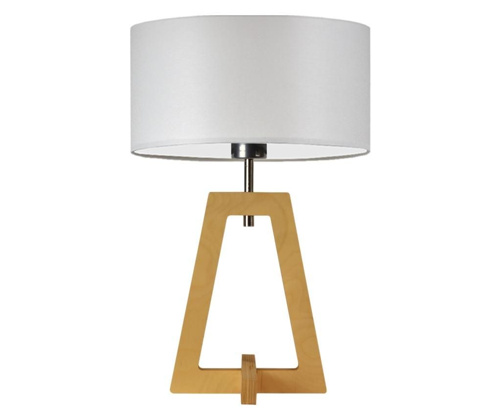 Clio fa asztali lámpa, világos tölgy, világos szürke, 47x30 cm