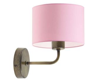 Zidna lampa MODENA Antičko (Staro) Zlato Svijetlo Ružičasta 25x25 cm