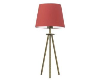 Bergen Antik (Régi) Arany Piros Fém Asztali Lámpa 50x20 cm
