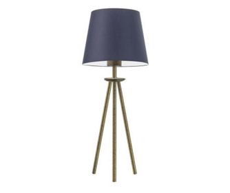 Bergen Antik (Régi) Arany Sötétkék Fém Asztali Lámpa 50x20 cm