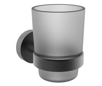 Чаша за четки за зъби Round черен мат  9.6x5.15x10.8 см