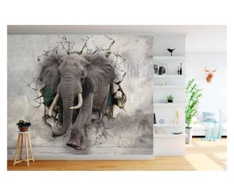 Set 3 tapet Elephant Coming Out of the Wall 91x260 cm