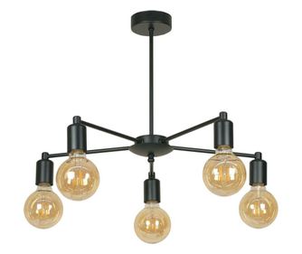 Candelabru RAM, 5xE27, negru