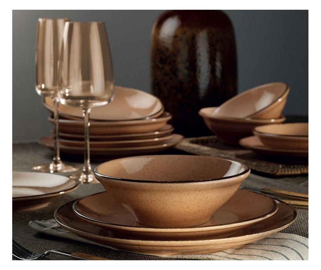 24-delni komplet svetlo roza jedilnega pribora iz porcelana