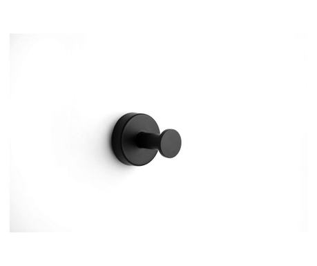 Закачалка Kapitan Uno, единична, черен мат, неръждаема стомана  6x6x6см