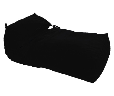 Pufrelax, negru, 200x75x35 cm