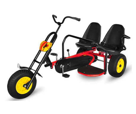 Kart GoKart™ FTF 150 AB 2 locuri cu pedale, roti din cauciuc cu camera, frana de mana ,mers si cu spatele,scaun ajustabil | adul