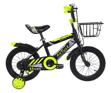 Bicicleta GoKart™ Antule 16 inch 4-6 ani roti ajutatoare, aparatoare noroi, sonerie, cosulet jucarii