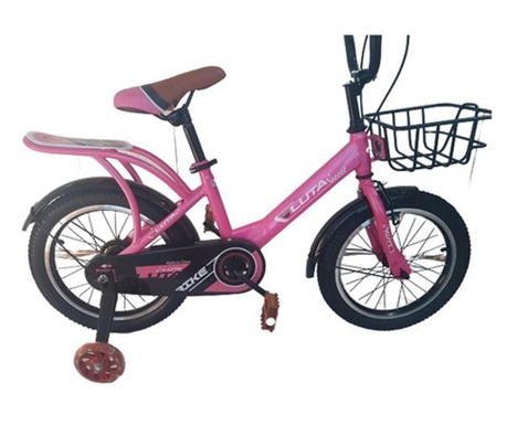Bicicleta GoKart™ Luta 16 inch 4-6 ani roti ajutatoare silicon, aparatoare noroi, sonerie, cosulet