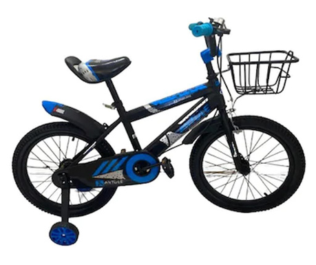 Bicicleta GoKart™ Antule 18 inch 6-8 ani roti ajutatoare, aparatoare noroi, sonerie, cosulet metalic