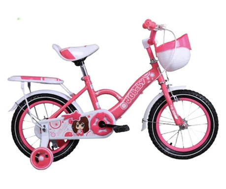 Bicicleta GoKart™ JGBaby 12 inch 2-4 ani roti ajutatoare silicon, aparatoare noroi, sonerie, cosulet jucarii + portbagaj spatar