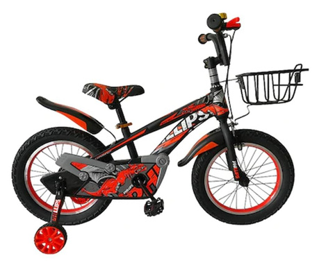 Bicicleta GoKart™ TFBoys 12 inch 2-4 ani roti ajutatoare silicon, aparatoare noroi, cosulet jucarii