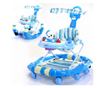 Premergator copii Baby,reglabil, multifunctional cu jucarie muzicala,pliabil albastru