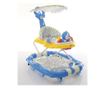Premergator copii Baby,reglabil, multifunctional cu jucarie muzicala,pliabil albastru