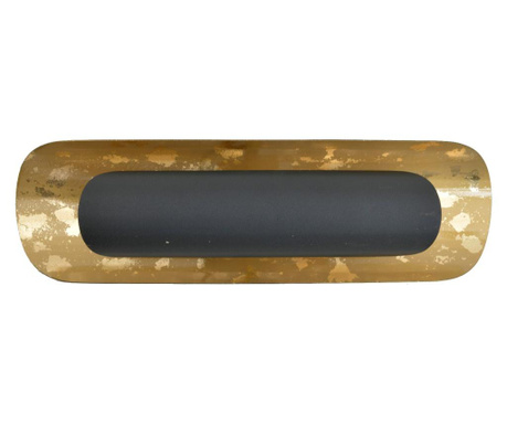 Aplica de perete Inart, fier, Led, max. 25 W, E14, negru/auriu, 42x11x12 cm