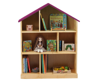 Casuta Biblioteca Din Lemn Bookhouse, Lollipop Purple, 130 X 96 X 30 Cm  130/96/30